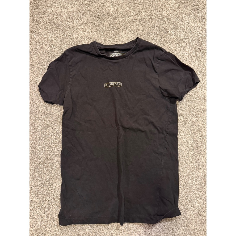 Chipotle T Shirt Mens XS Black Unisex Organic Cotton Graphic Keeping It Real